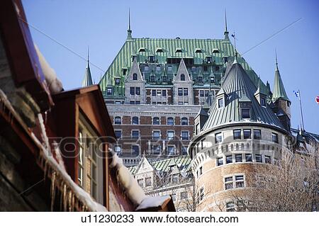 Stock Image - old, quebec, urban, city, canada, downtown. Fotosearch