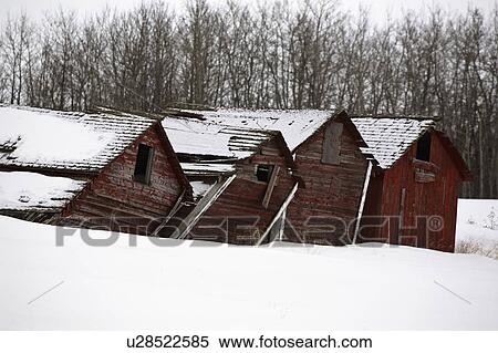 old, winter, granaries, four View Large Photo Image Stock Photography - old, winter, granaries, four. Fotosearch
