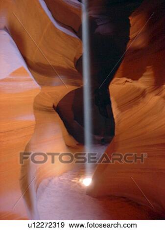 Stock Photo - page, slot, beam, light, canyon, antelope. Fotosearch