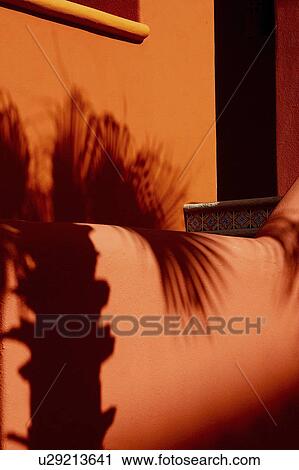 palm, wall, colonial, red, shadow View Large Photo Image Stock Image - palm, wall, colonial, red, shadow. Fotosearch