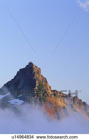 Picture - park, cascade, rainier, alpine, landscape, blue. Fotosearch
