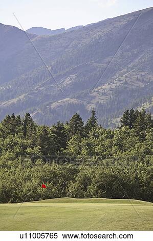 Stock Photography - park, golf, national, lakes, course, waterton. Fotosearch
