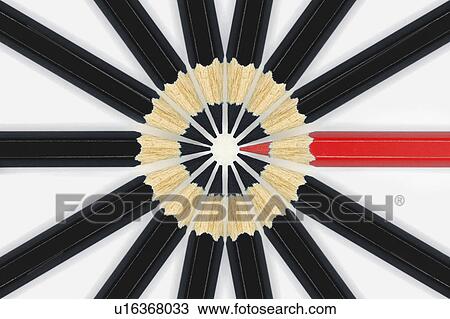 Stock Image - pattern, colored, symmetric, forming, pencils, brightly. Fotosearch