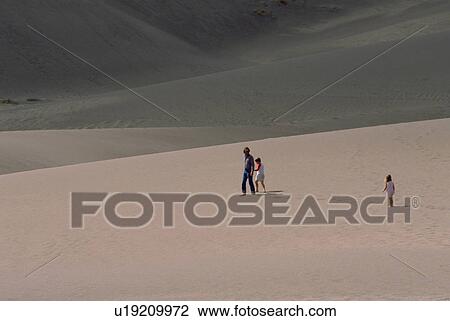 Stock Image - people, dune, colorado, park, national, great. Fotosearch