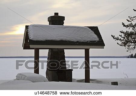 pit, winter, lake, waskesui, barbecue View Large Photo Image Stock Photo - pit, winter, lake, waskesui, barbecue. Fotosearch