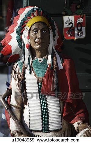 Stock Photo - quebec, art, indian, canada, sculpture. Fotosearch