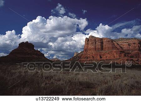 Stock Photo - red, rock, bell, arizona, sedona, cathedral. Fotosearch