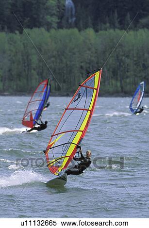river, wa, sailboard, sail, columbia, gorge View Large Photo Image Stock Photography - river, wa, sailboard, sail, columbia, gorge. Fotosearch