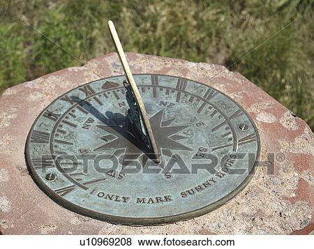 Stock Photo - roxborough, mark, inscription, park, sundial. Fotosearch