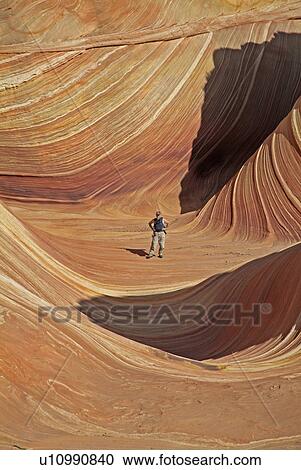 Stock Image - sandstone, wind, blm, wave, abstract. Fotosearch