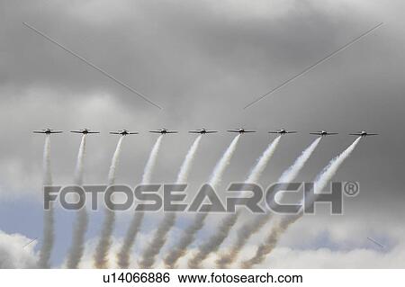 Stock Photograph - saskatchewan, aerobatics, scenic, flight, team, snowbirds. Fotosearch
