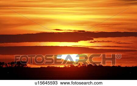 Stock Image - saskatchewan, prairie, southern, scenic, sunset, gorgeous. Fotosearch