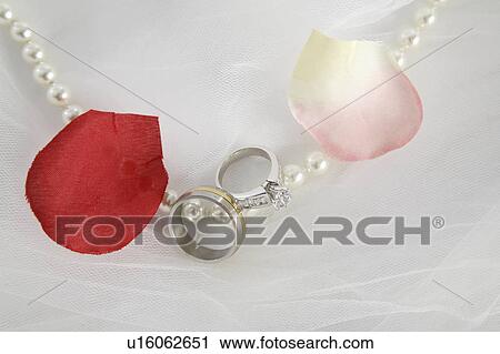 satin, rings, white, necklace, pearl, wedding View Large Photo Image Stock Image - satin, rings, white, necklace, pearl, wedding. Fotosearch