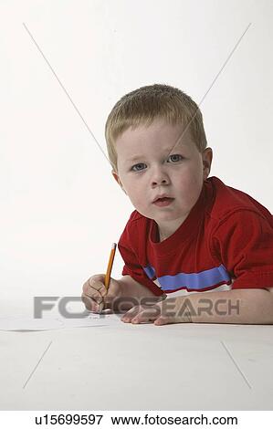 Stock Photo - scenic, boy, jaw, moose, posing, little. Fotosearch