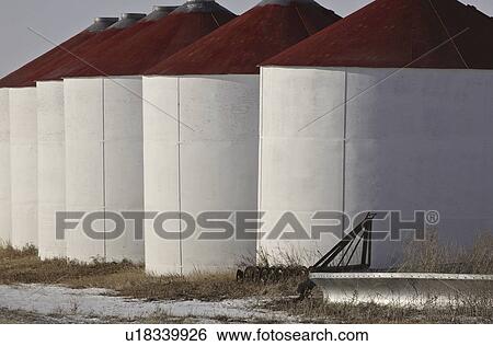 scenic, circular, row, bins, grain, six View Large Photo Image Stock Photograph - scenic, circular, row, bins, grain, six. Fotosearch