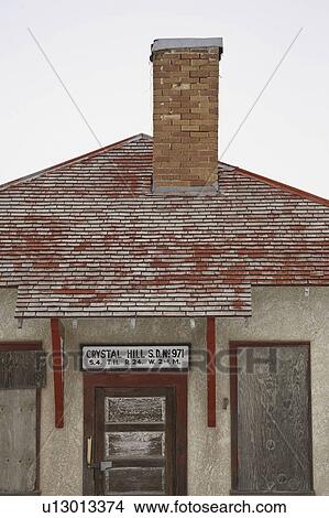 Picture - scenic, crystal, school, country, hill, abandoned. Fotosearch