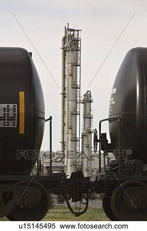 Stock Photography - scenic, railcar, plant, saskferco, parked, chemical. Fotosearch