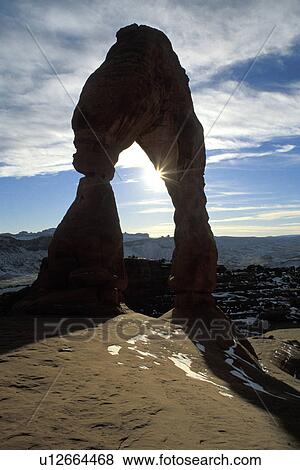 silhouette, rock, usa, arches, travel, arched View Large Photo Image Stock Photo - silhouette, rock, usa, arches, travel, arched. Fotosearch