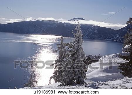 snow, lake, white, winter, oregon, crater View Large Photo Image Stock Image - snow, lake, white, winter, oregon, crater. Fotosearch