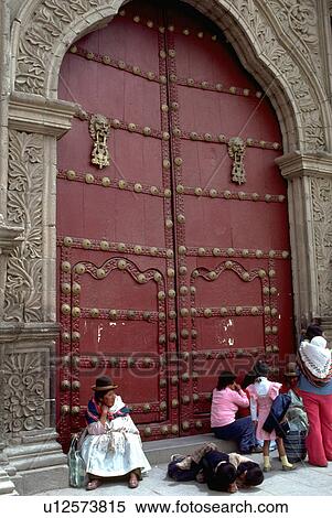 Stock Photography - south, cathedral, christian, bolivia, paz, catholic. Fotosearch