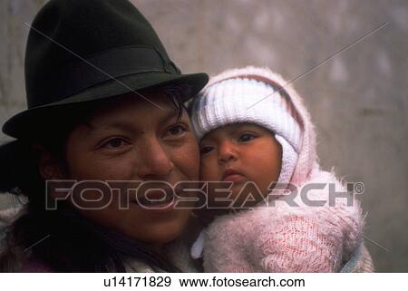 Stock Photo - south, child, ecuador, quito, kid, mother. Fotosearch