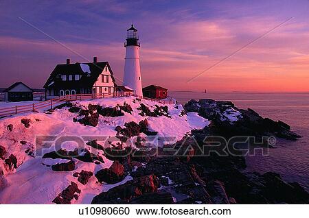 sunrise, head, sunset, maine, lighthouse, portland View Large Photo Image Stock Image - sunrise, head, sunset, maine, lighthouse, portland. Fotosearch