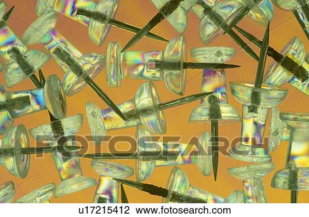 Stock Image - tack, point, orange, workplace, push, office. Fotosearch