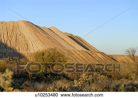 Stock Image - tailings, mining, copper, left, mine. Fotosearch