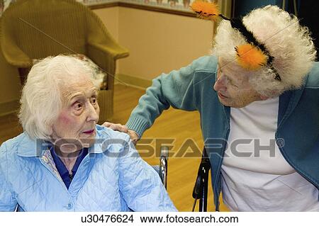 talking, women, 90, age, females, two View Large Photo Image Picture - talking, women, 90, age, females, two. Fotosearch