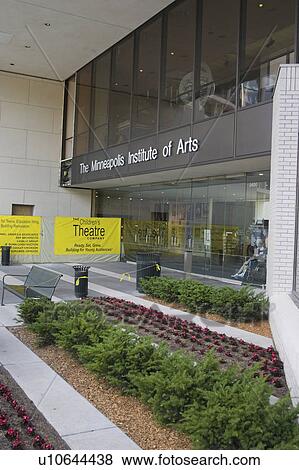 Stock Photo - theatre, minneapolis, childrens, arts, institute, entrance. Fotosearch