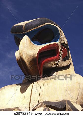 Stock Photo - totem, duncan, carving, pole, eagle. Fotosearch