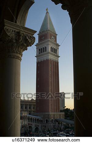 Stock Photo - tower, nevada, vegas, venetian, bell. Fotosearch