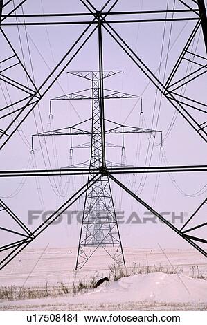 towers, winter, up, lined, hydro View Large Photo Image Picture - towers, winter, up, lined, hydro. Fotosearch