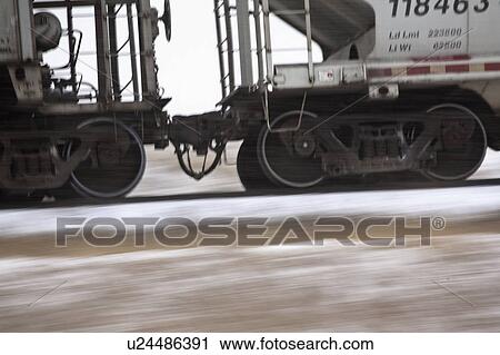 Stock Image - travel, railcars, transportation, canada, alberta, ore. Fotosearch