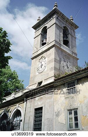 Stock Photo - travel, tower, clock, portugal, sintra, bell. Fotosearch