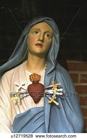 Stock Photo - usa, virgin, minnesota, brandon, mary, statue. Fotosearch