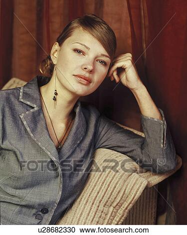 Stock Image - use, beautiful, editorial, office, secretary, young. Fotosearch
