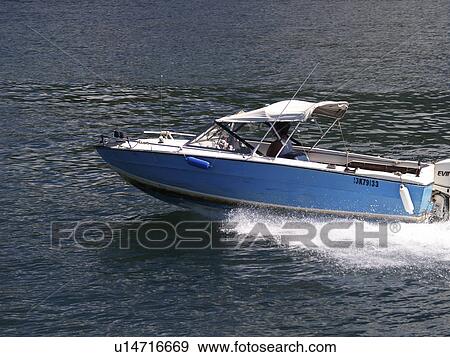 Stock Photo - vancouver, tofino, canada, columbia, british, speedboat. Fotosearch