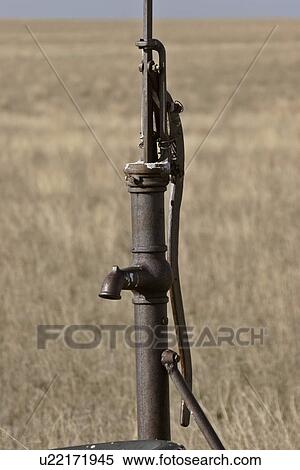 Stock Photography - western, farm, saskatchewan, scenic, pump, antique. Fotosearch