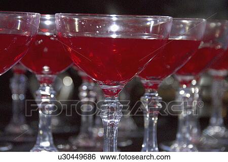 Stock Photograph - wine, glasses, linedup, up, lined, punch. Fotosearch