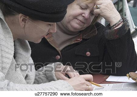 Stock Image - working, females, 65, 39, age, women. Fotosearch