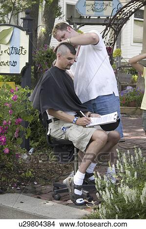 26, haircut, age, courtyard, florists, mohawk View Large Photo Image Picture - 26, haircut, age, courtyard, florists, mohawk. Fotosearch