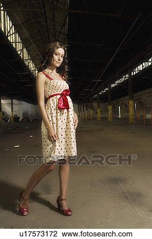 abandoned, female, poses, dress, cute, woman View Large Photo Image Stock Image - abandoned, female, poses, dress, cute, woman. Fotosearch