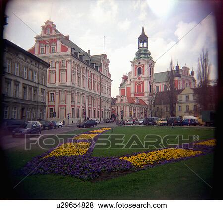 Stock Photo - acheives, church, camera, holga, poznan, franciscan. Fotosearch
