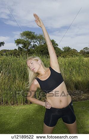 air, woman, open, exercising, female, young View Large Photo Image Stock Image - air, woman, open, exercising, female, young. Fotosearch