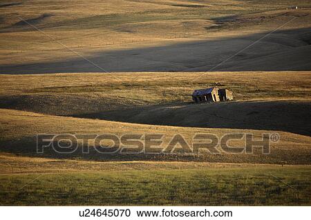 Stock Image - alberta, abandoned, southwestern, foothills, building, old. Fotosearch