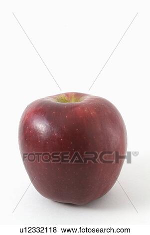 Stock Photo - apple, fruit, background, white, red. Fotosearch