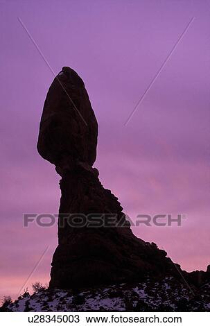 Stock Image - arches, utah, landscape, silhouetted, formation, park. Fotosearch
