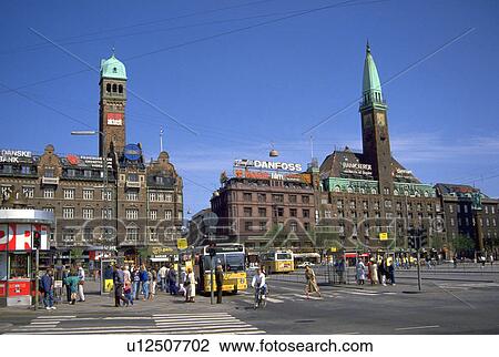 Stock Image - architecture, square, ancient, denmark, copenhagen, main. Fotosearch
