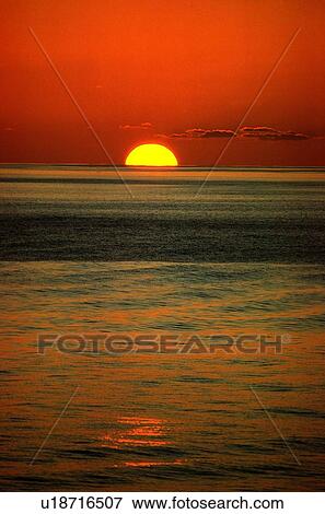 Stock Photo - awesome, sunrise, glorious, scenic, orange, sunset. Fotosearch